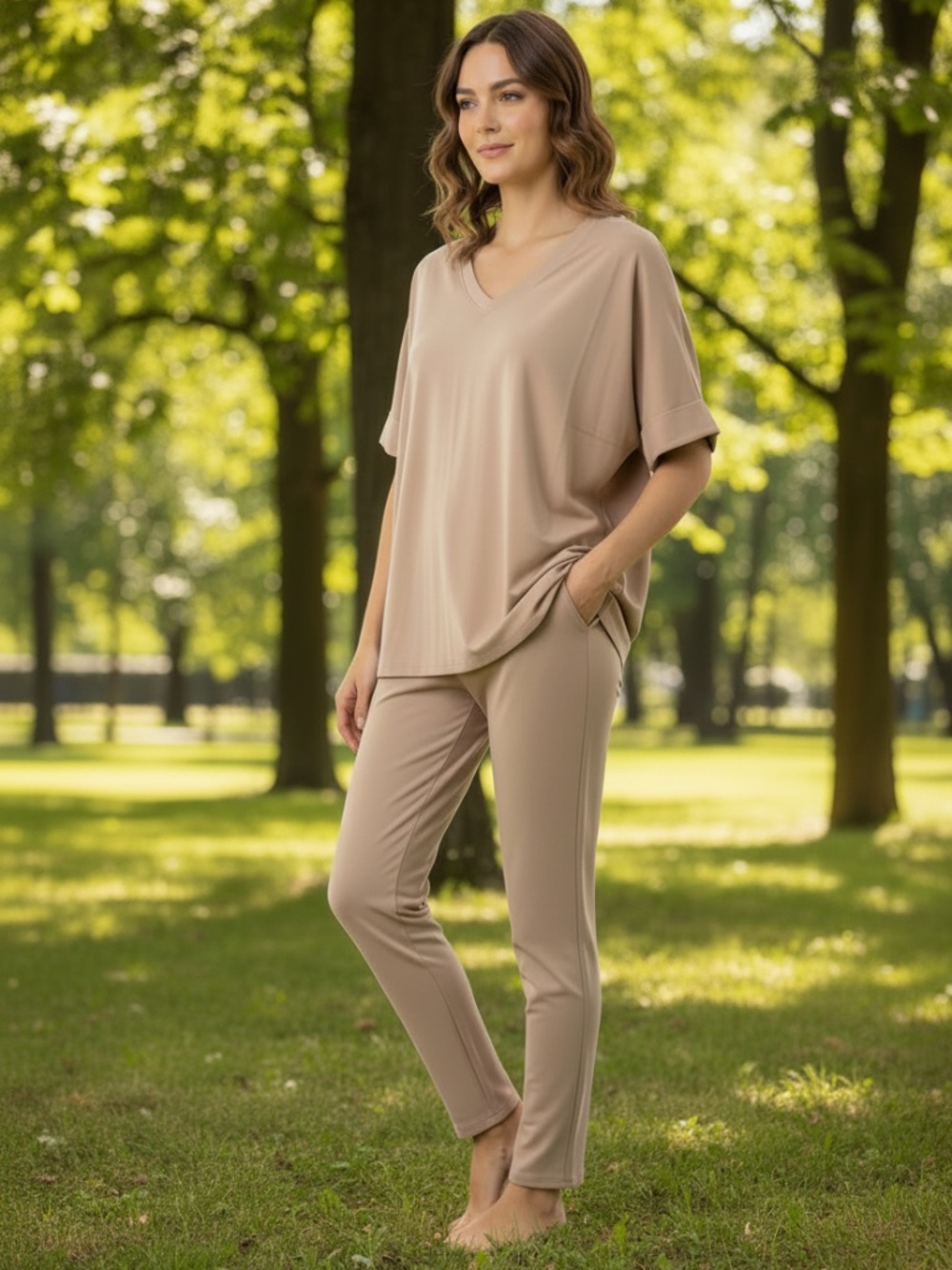 Zenana "Buttery Soft" Shirt and Legging Set - NWOT